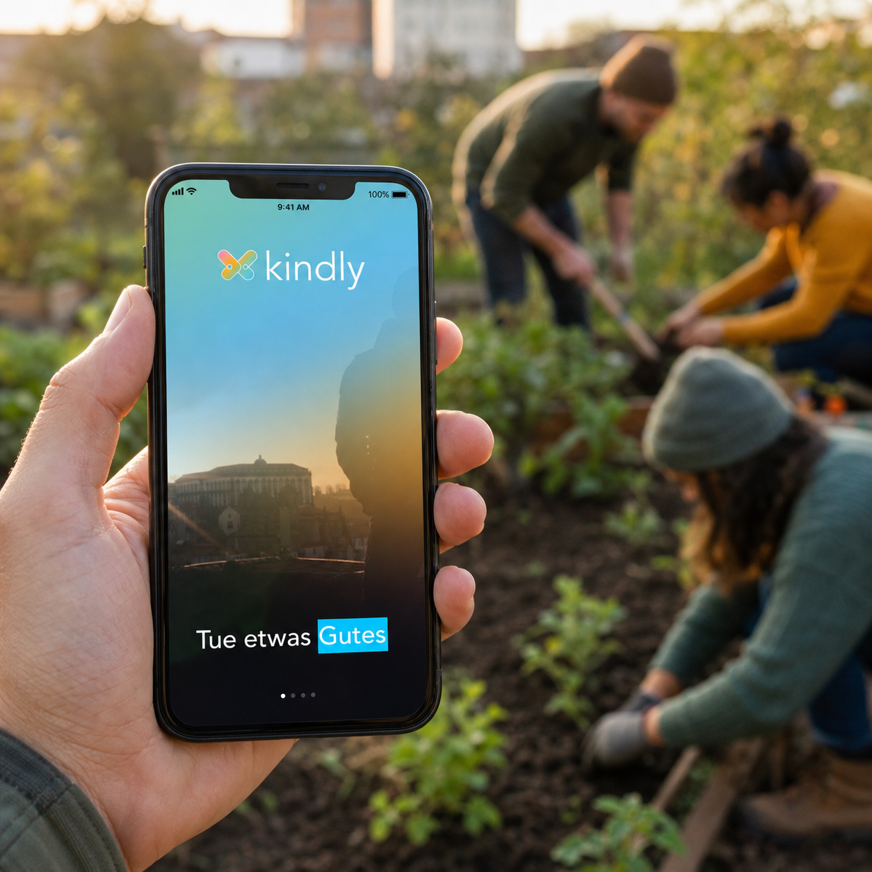 Kindly app held during community volunteer work